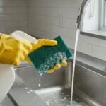 Cleaning Wipes Scouring Pads Green